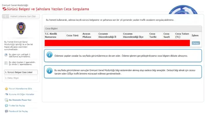 edevlet ehliyet ceza puani sorgulama
